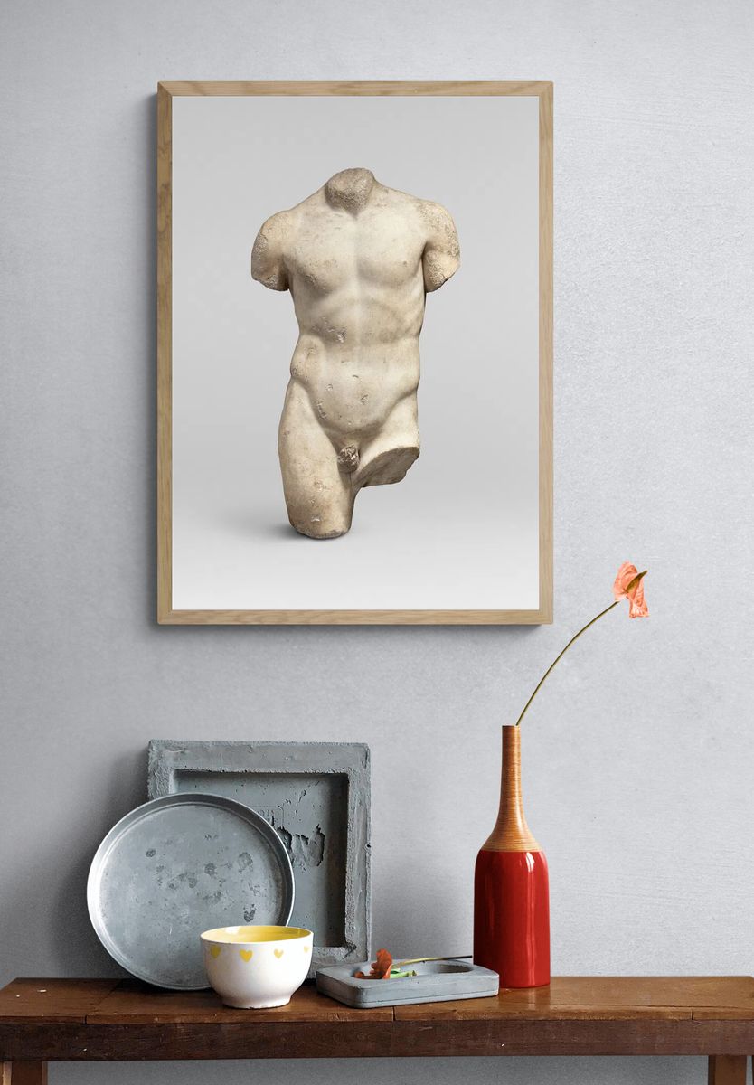 Ancient Greek Torso — Fine Art Print. — room view 3