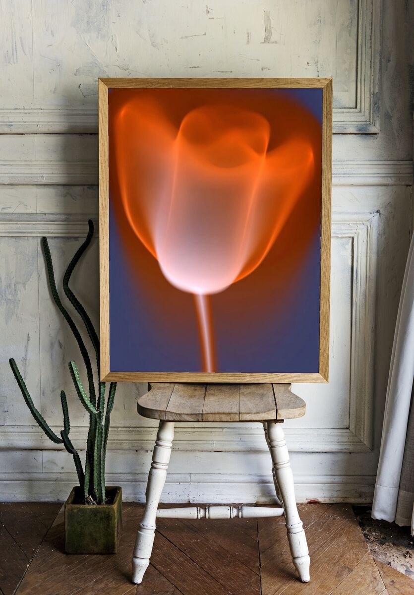 Abstract Rose — Fine Art Print. — room view 1