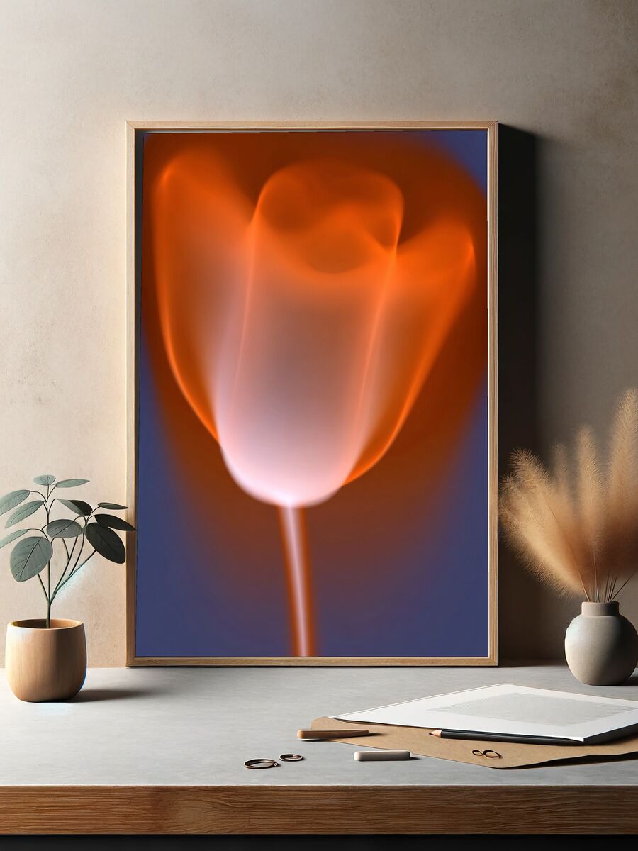 Abstract Rose — Fine Art Print. — room view 2