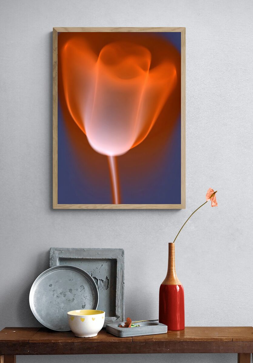 Abstract Rose — Fine Art Print. — room view 3