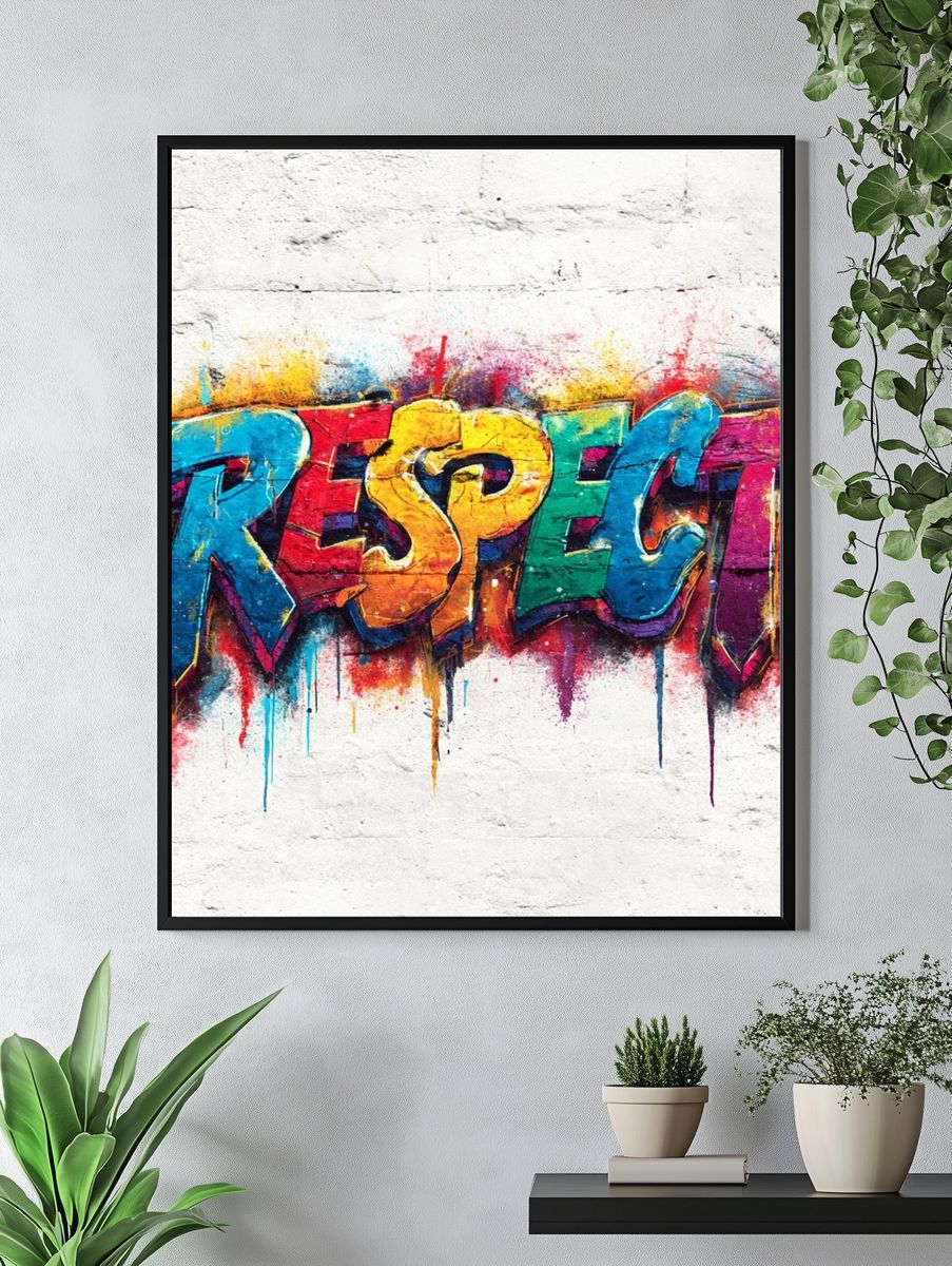 Respect — Street Art Print. — room view 4