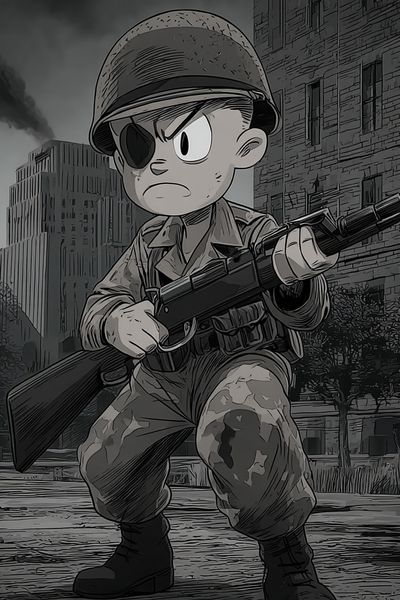 Brave Soldier — Anime Art Print