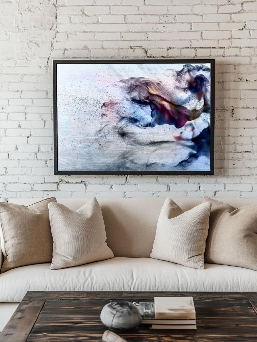 Abstract Smoke Swirl Poster. — room view 1
