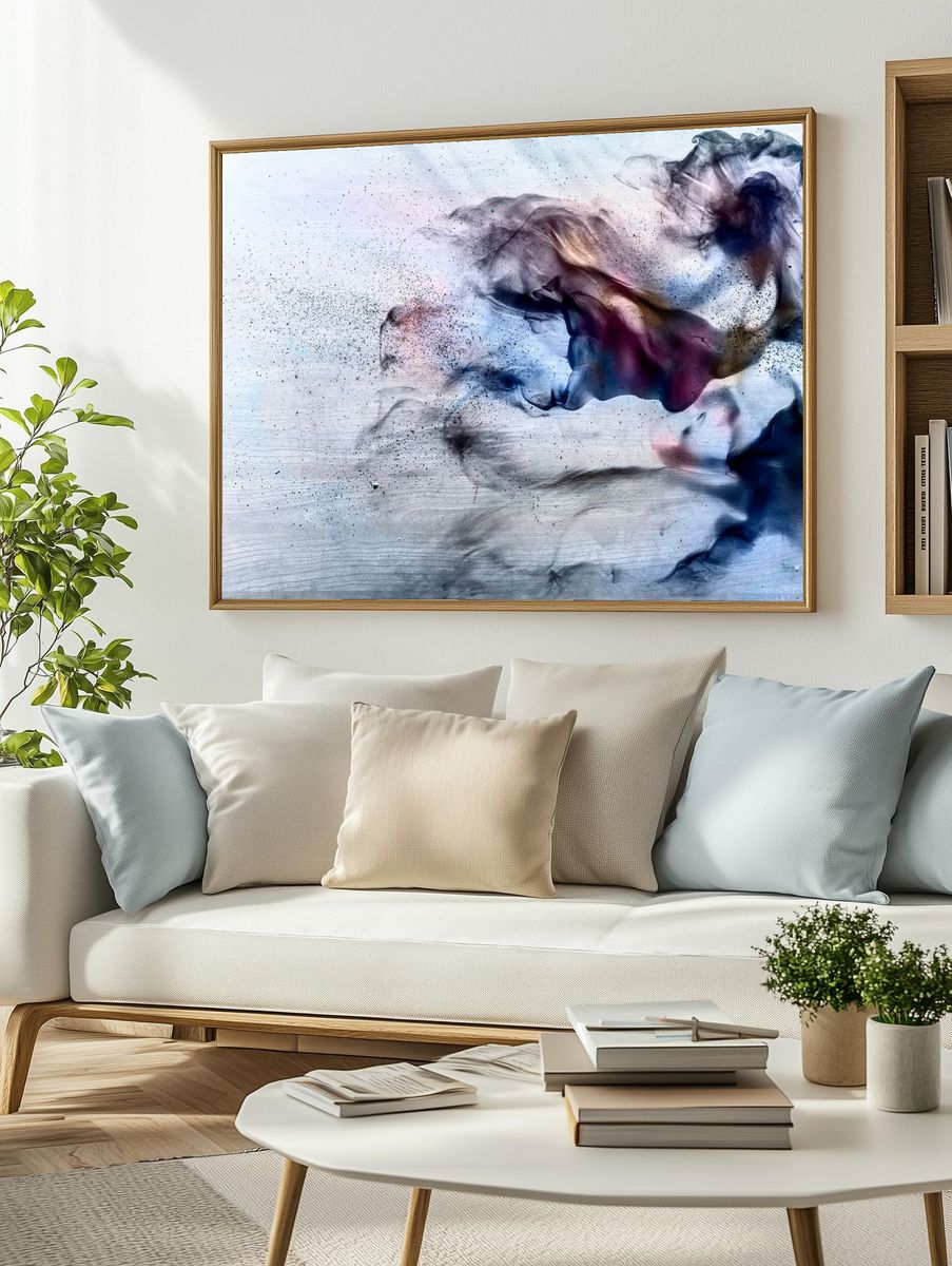 Abstract Smoke Swirl Poster. — room view 2