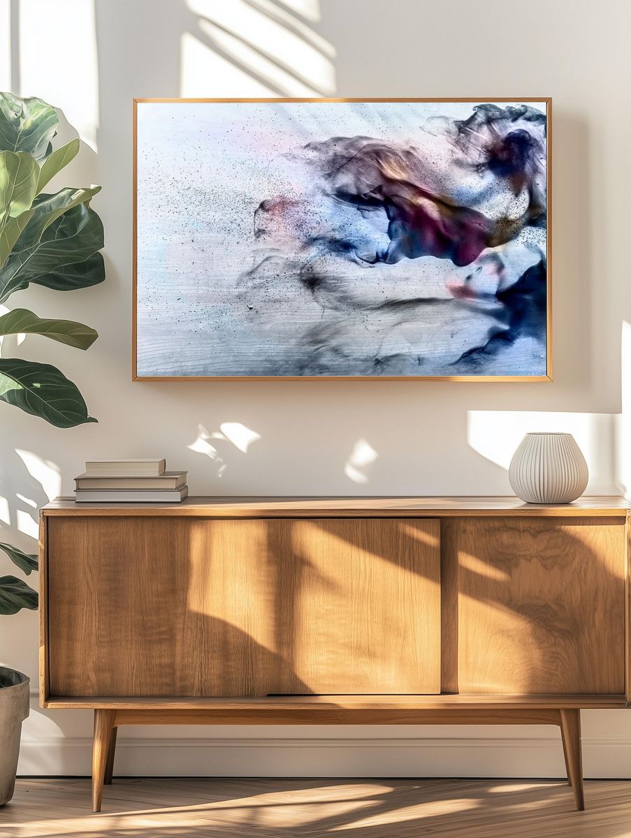 Abstract Smoke Swirl Poster. — room view 3