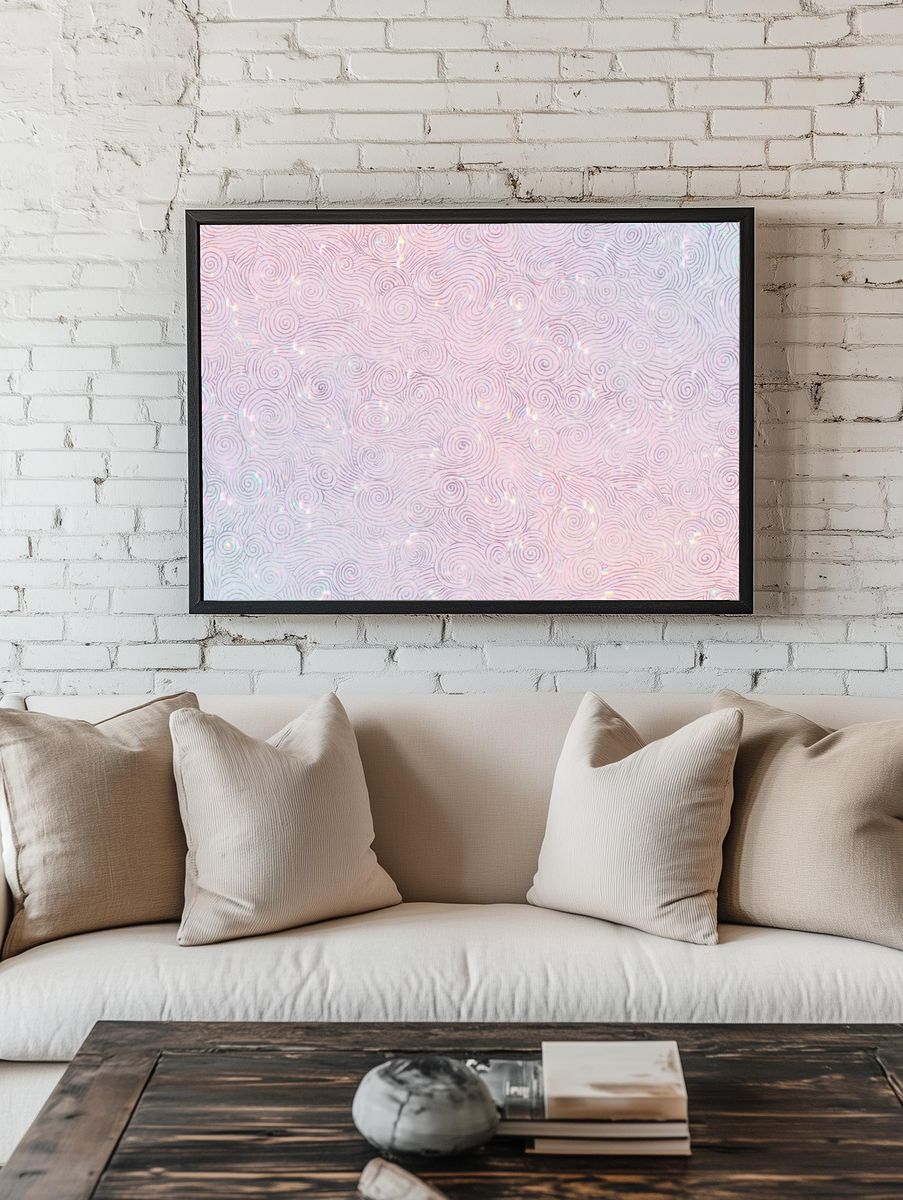 Nature holographic pattern remix artwork. — room view 1