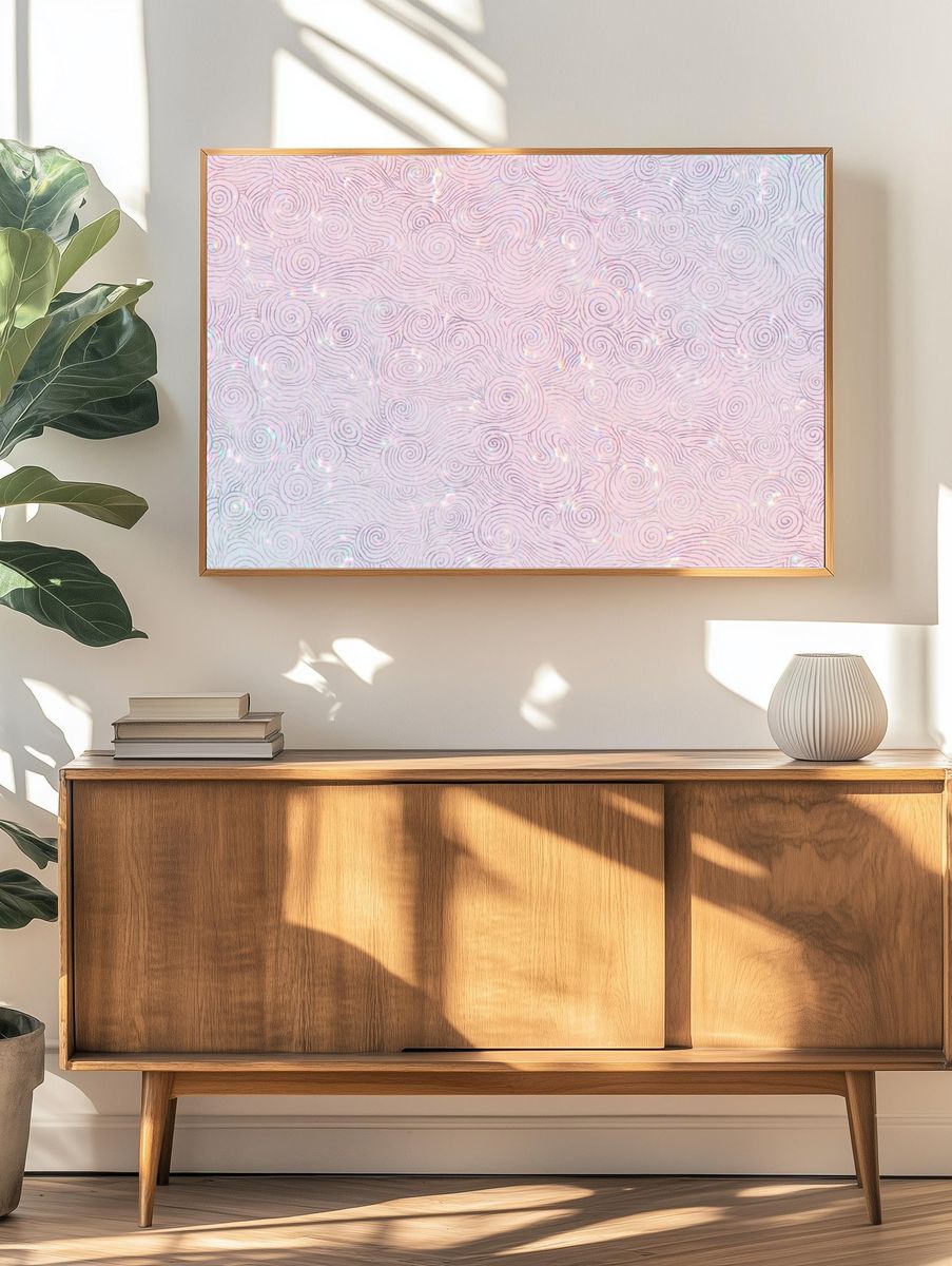 Nature holographic pattern remix artwork. — room view 3