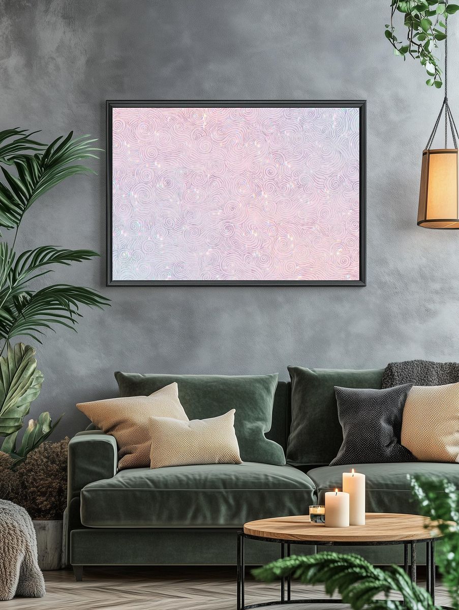 Nature holographic pattern remix artwork. — room view 4