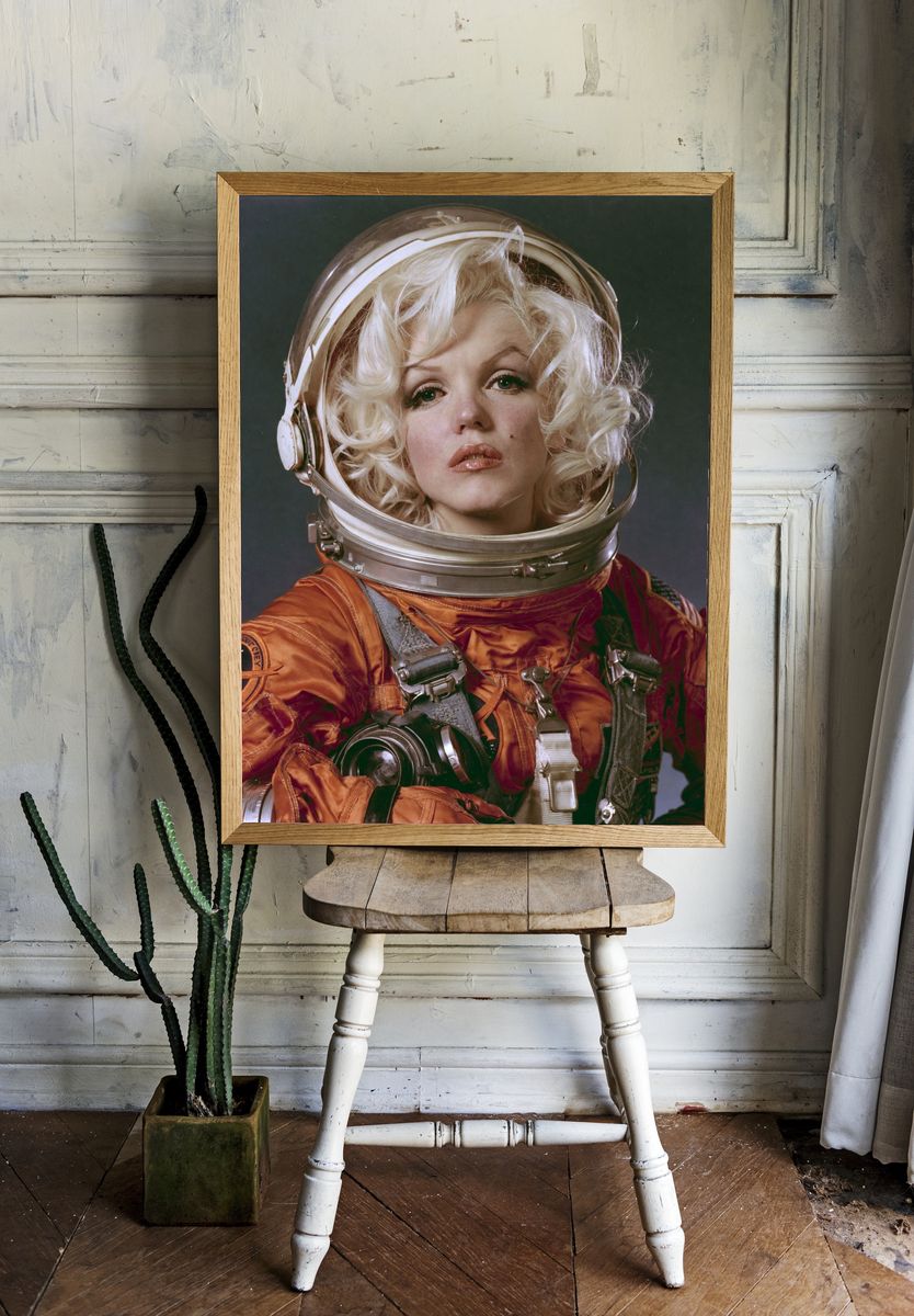 Astronaut Portrait Photography Poster. room preview