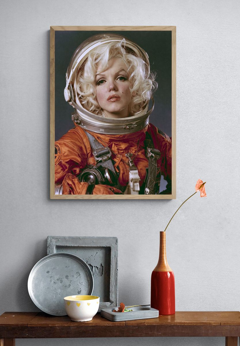 Astronaut Portrait Photography Poster. — room view 3