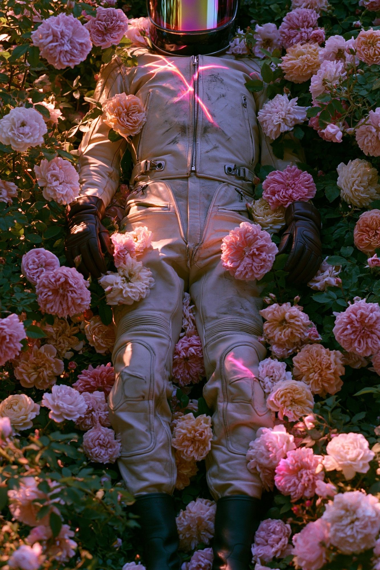 Astronaut in Roses Photography Poster. poster detail