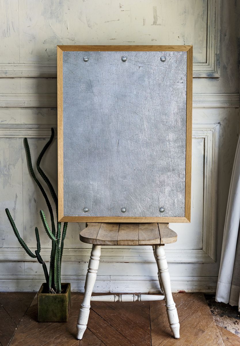 Riveted Steel Texture Print. — room view 1