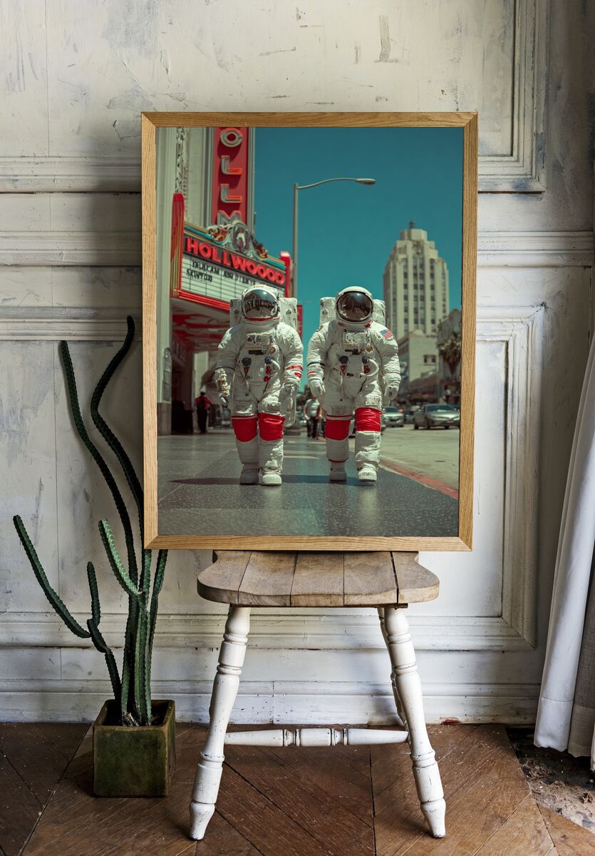 Astronauts in Hollywood — Photography Print. — room view 1