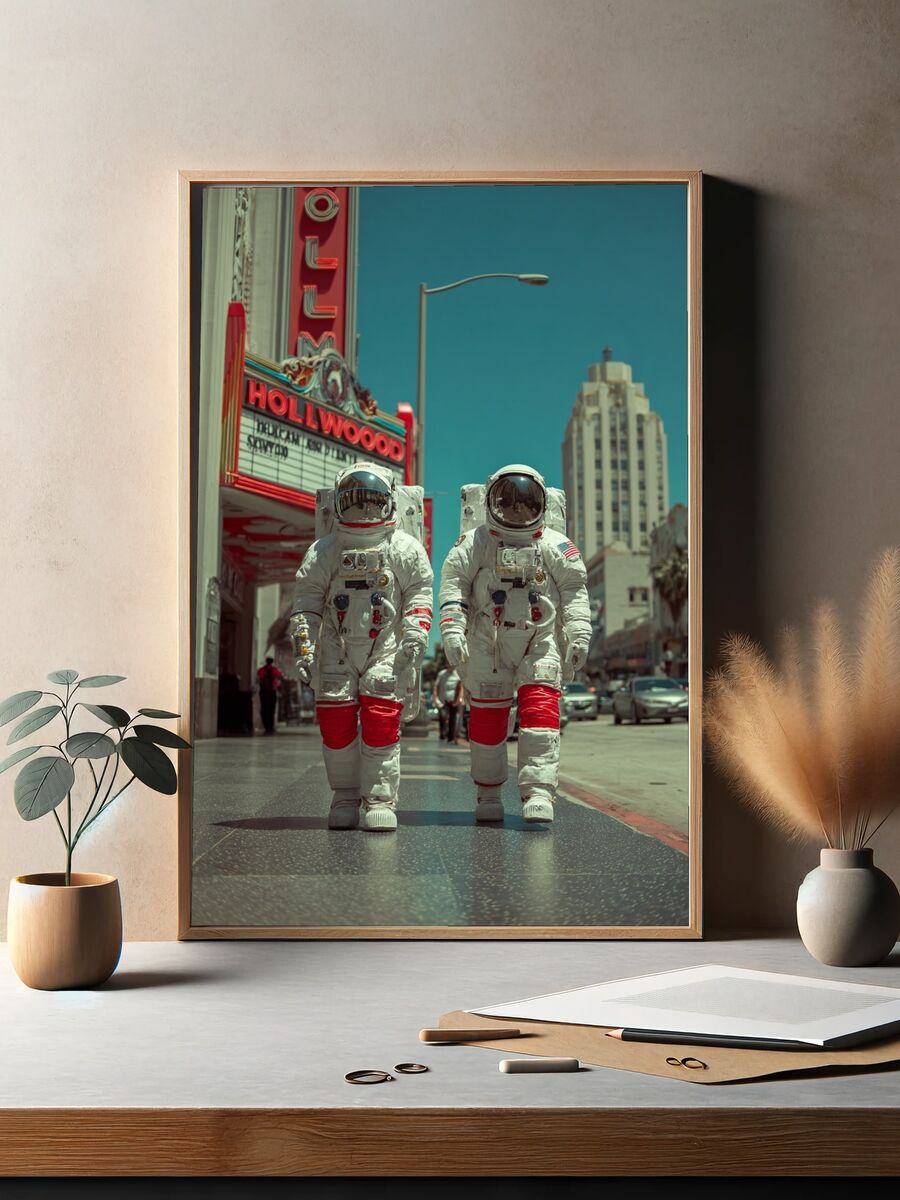 Astronauts in Hollywood — Photography Print. — room view 2