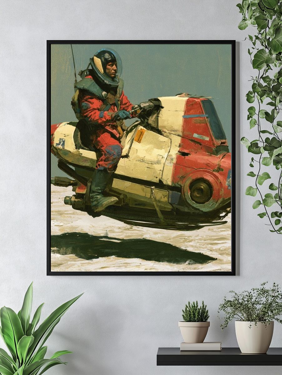 Astronaut Speeder Fine-Art Poster. — room view 4