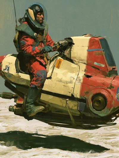 Astronaut Speeder Fine-Art Poster.