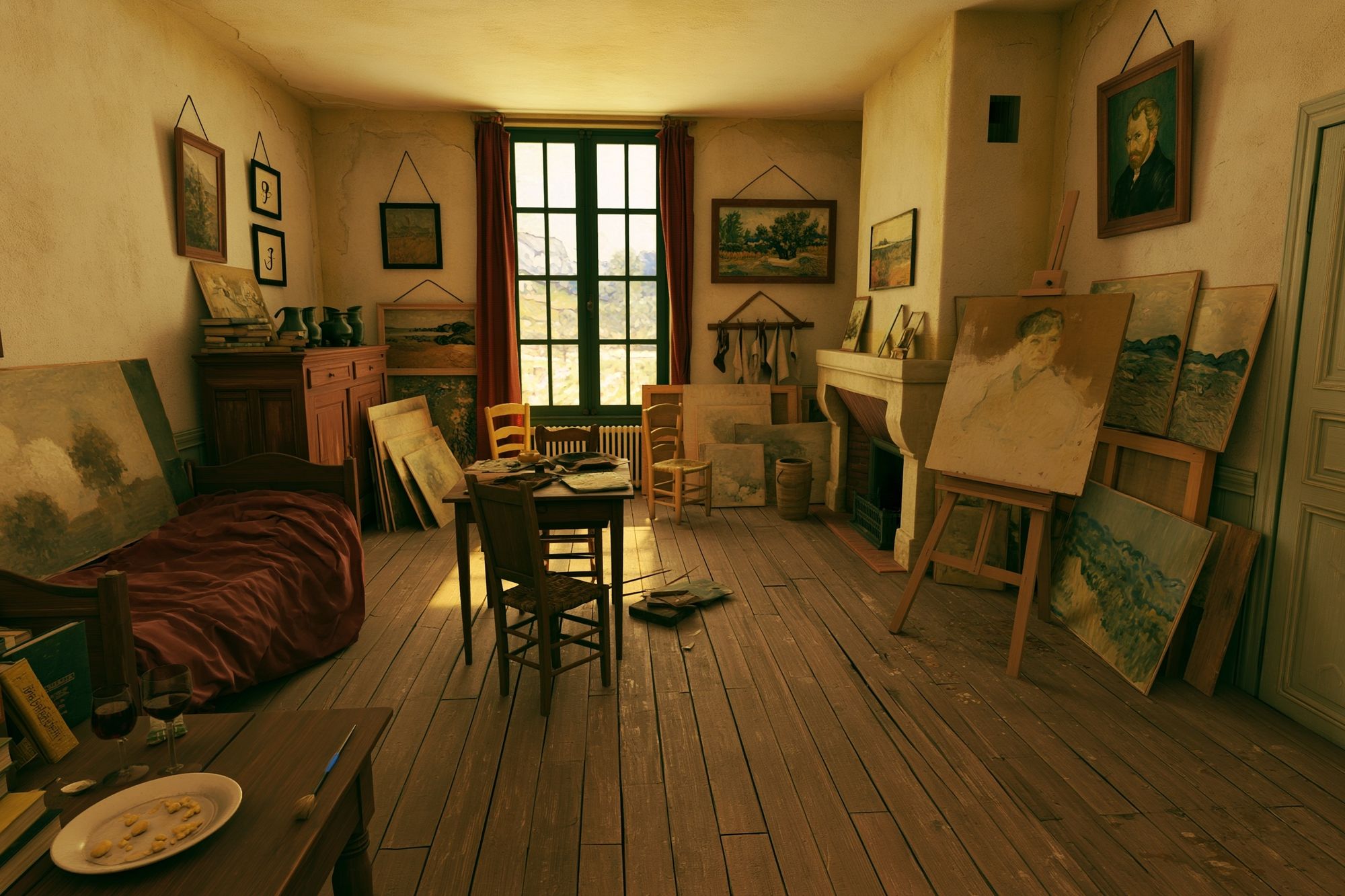Artist's Studio Interior Photography Poster. poster detail