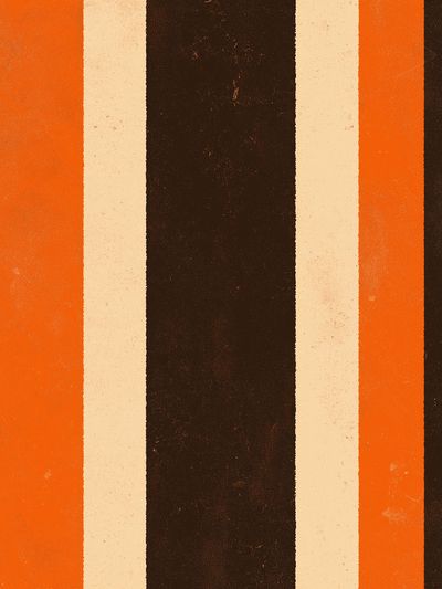 Retro Striped Abstract Poster.