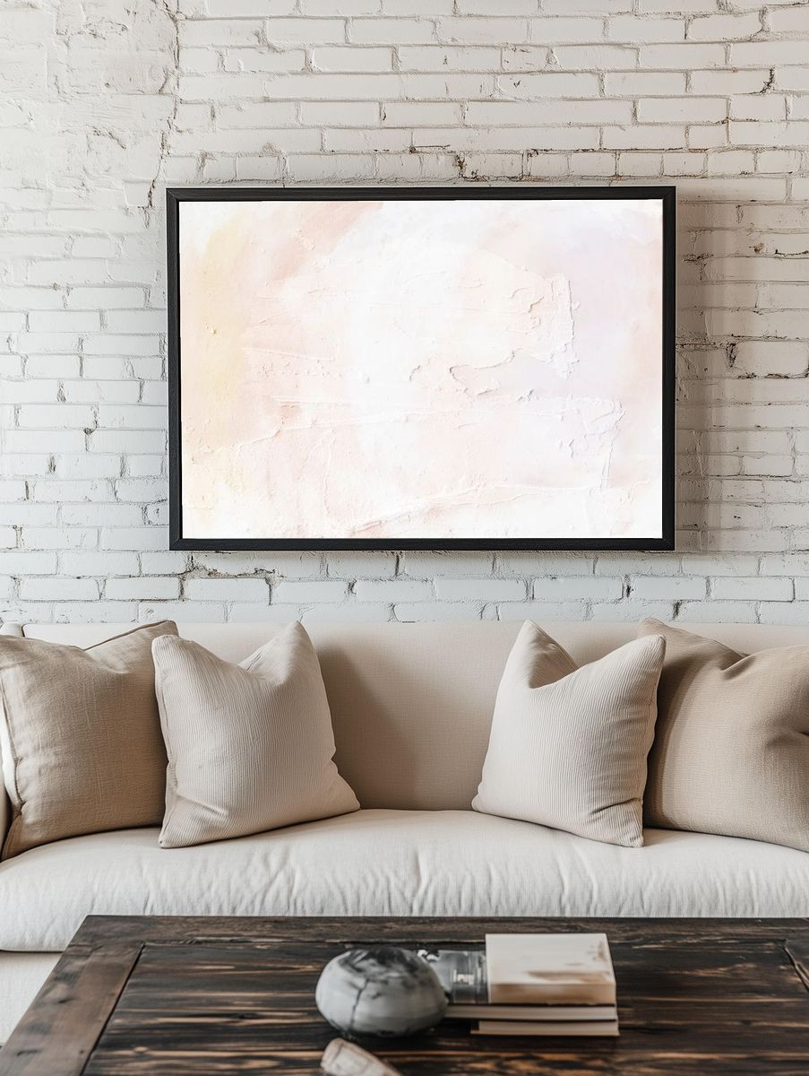 Beige brush paint textured background room preview