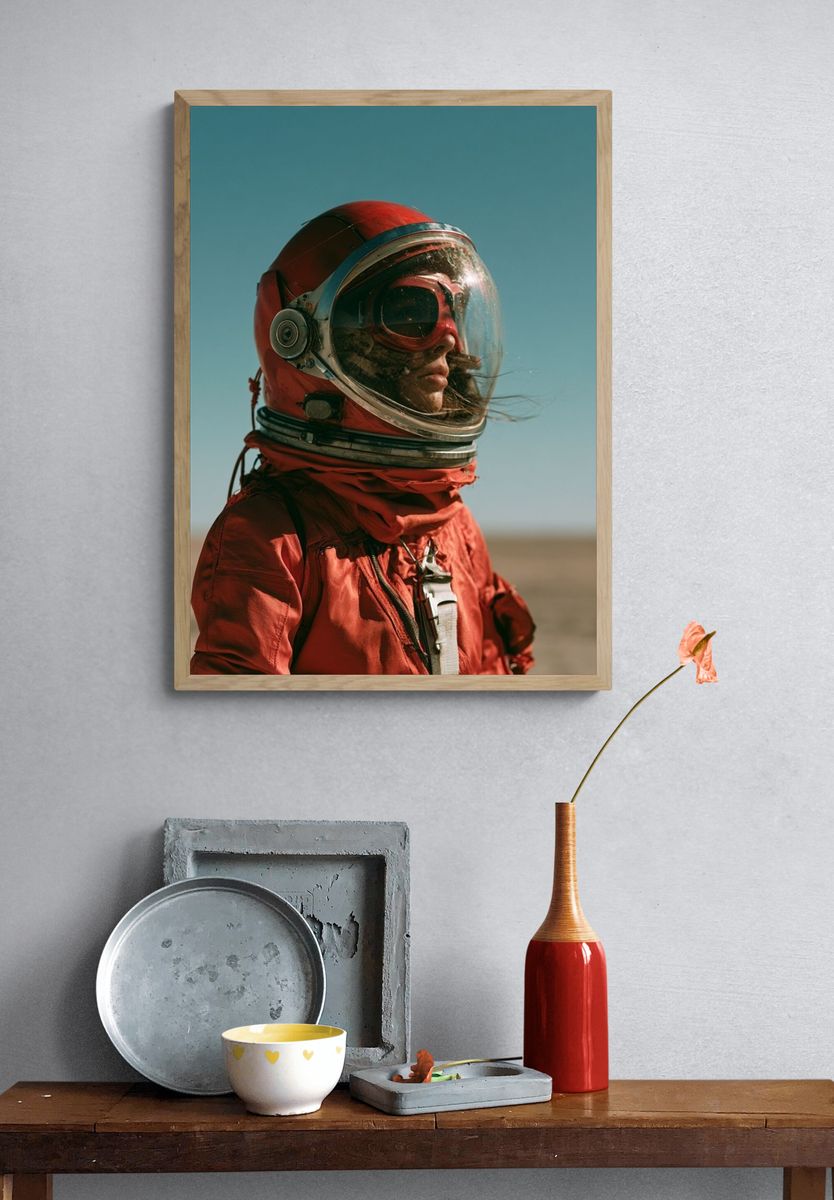 Astronaut Portrait Photography Poster. — room view 3