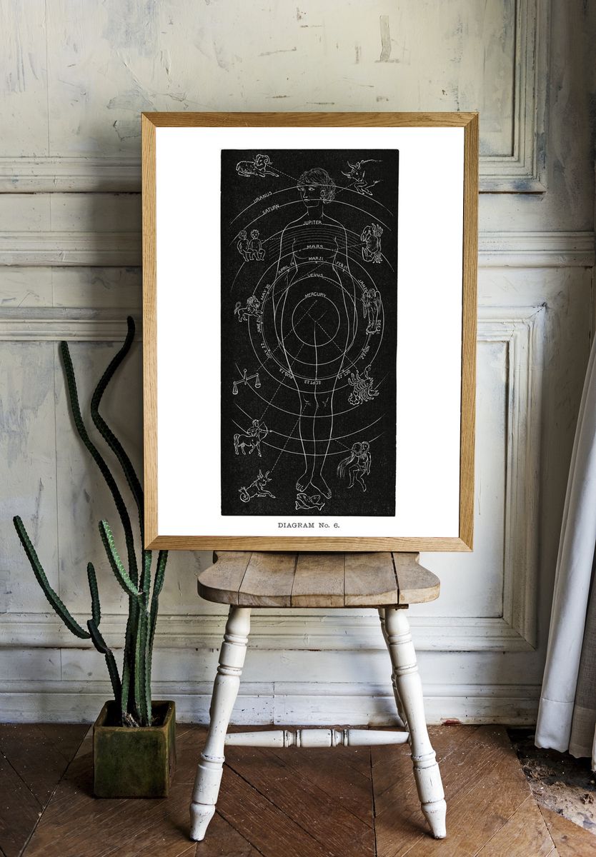 Astrological Diagram — Vintage Print room preview