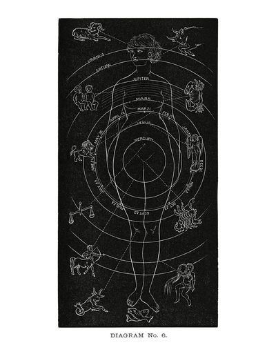 Astrological Diagram — Vintage Print. poster