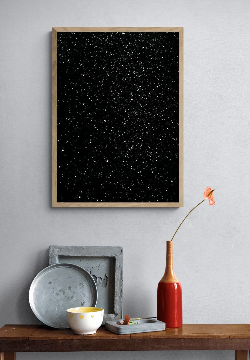 Starry Night Sky Abstract Print. — room view 3