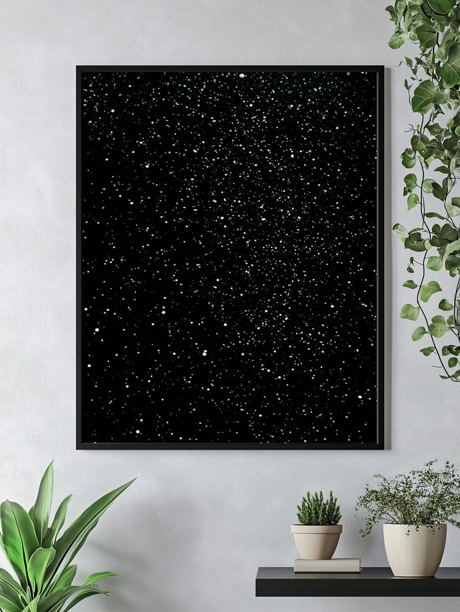 Starry Night Sky Abstract Print. — room view 4