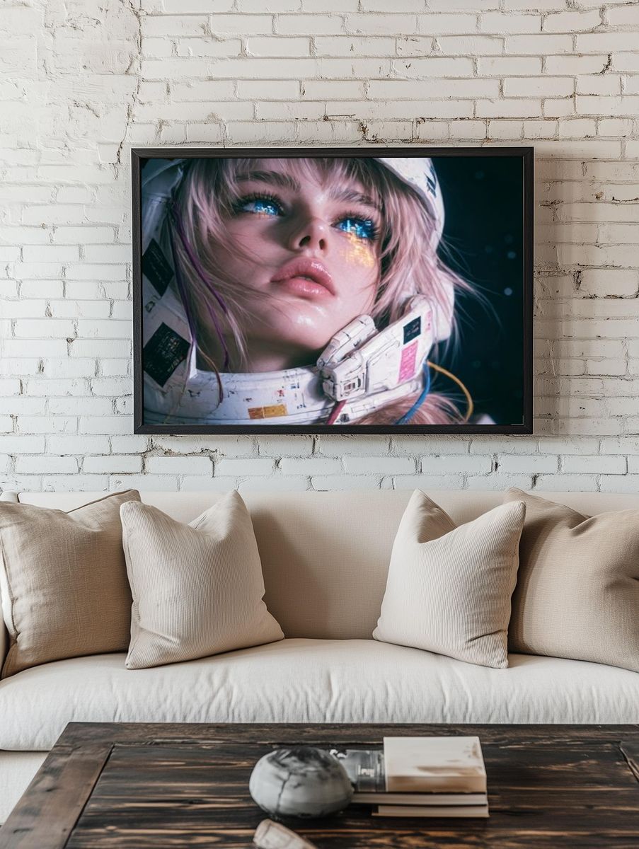 Astronaut Portrait Sci-Fi Poster. room preview
