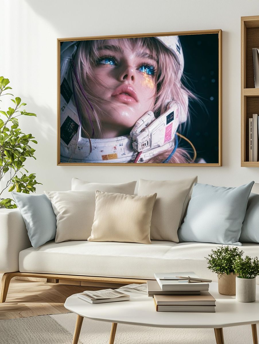 Astronaut Portrait Sci-Fi Poster. — room view 2