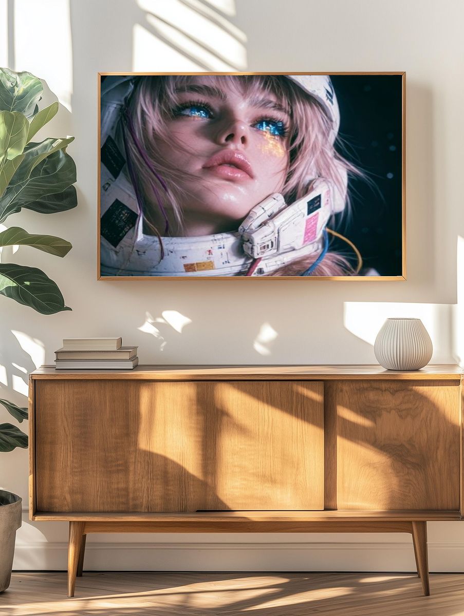 Astronaut Portrait Sci-Fi Poster. — room view 3