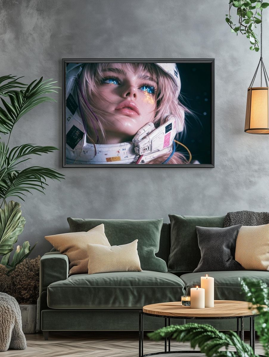 Astronaut Portrait Sci-Fi Poster. — room view 4