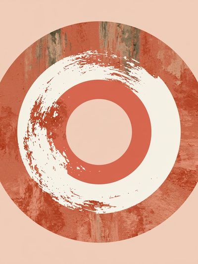 Terracotta Target Abstract Poster.