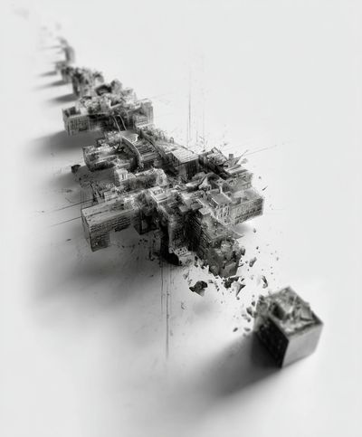 Abstract Urban Landscape Poster. poster print