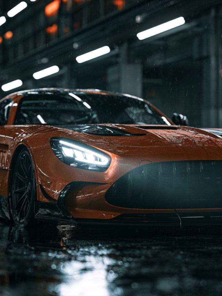 Orange Supercar Photography Poster. poster — photography art