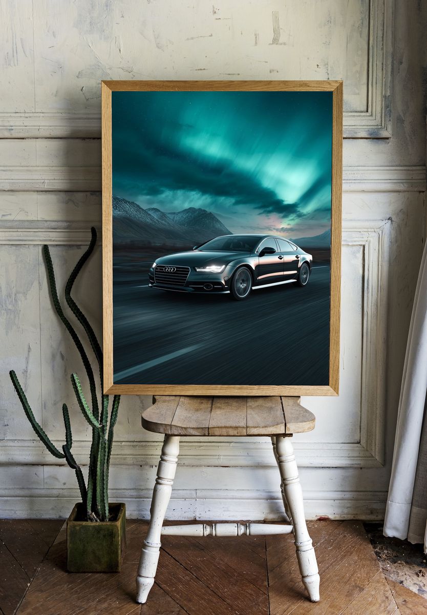 Audi Night Drive Photography Poster. room preview