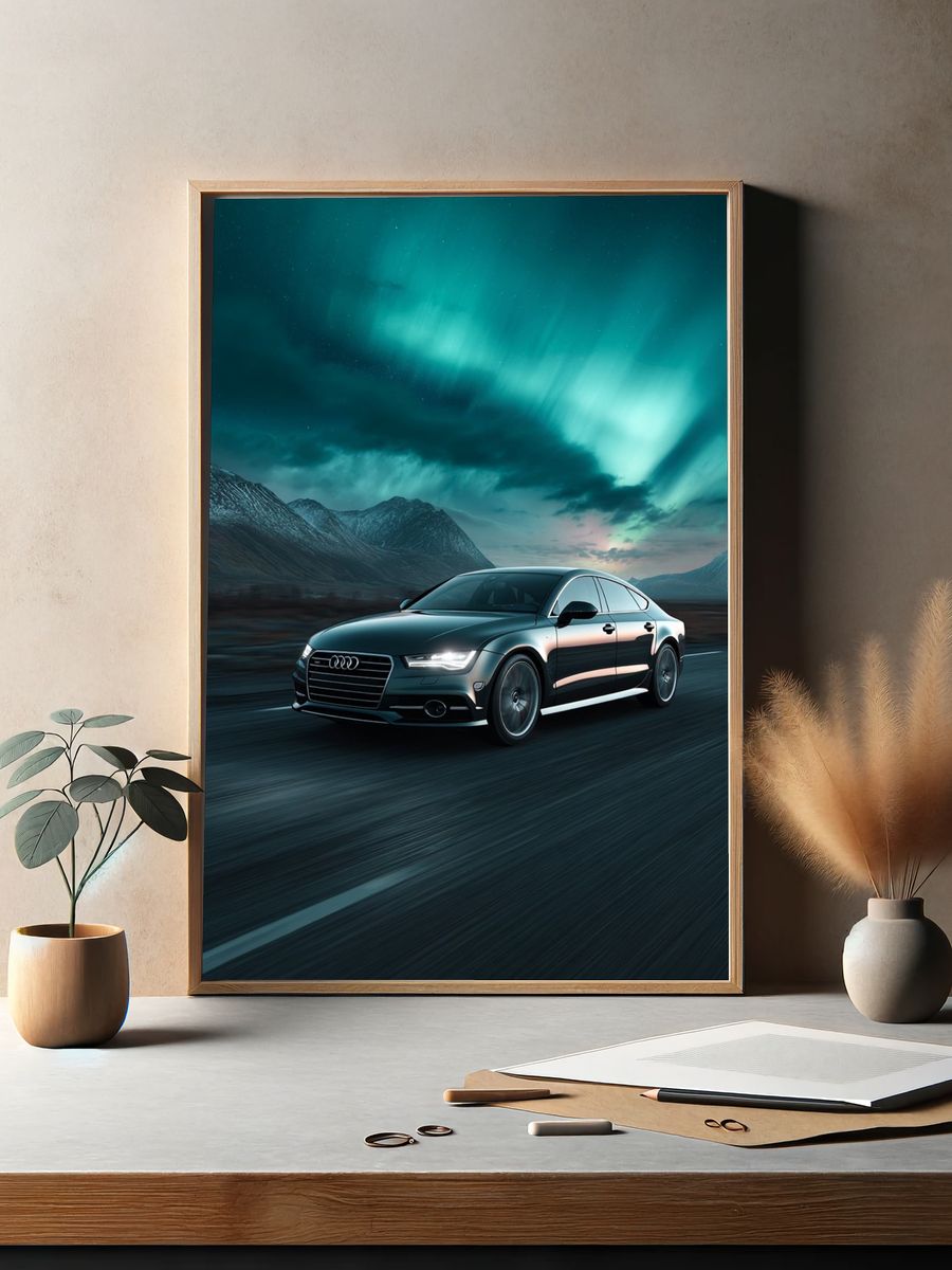 Audi Night Drive Photography Poster. — room view 2