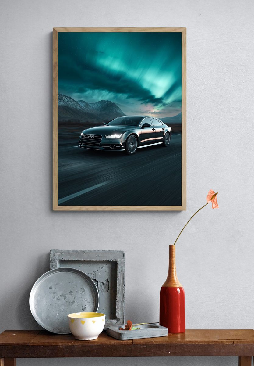 Audi Night Drive Photography Poster. — room view 3