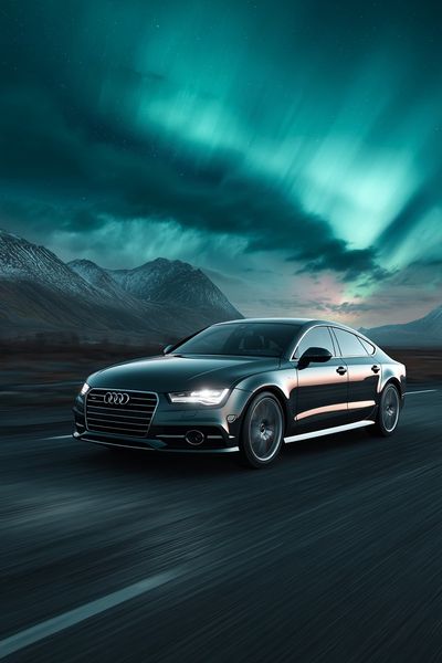 Audi Night Drive Photography Poster. poster