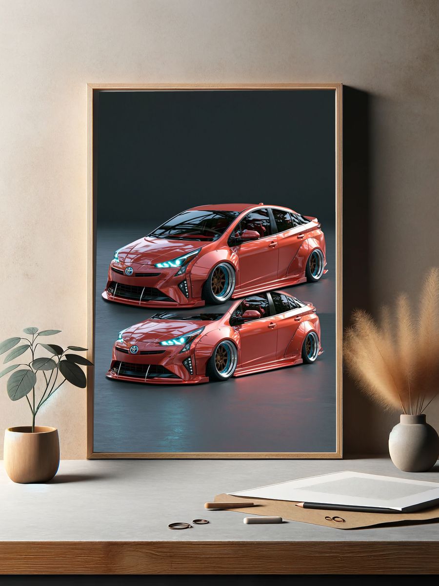 Toyota Prius Widebody Car Poster. — room view 2