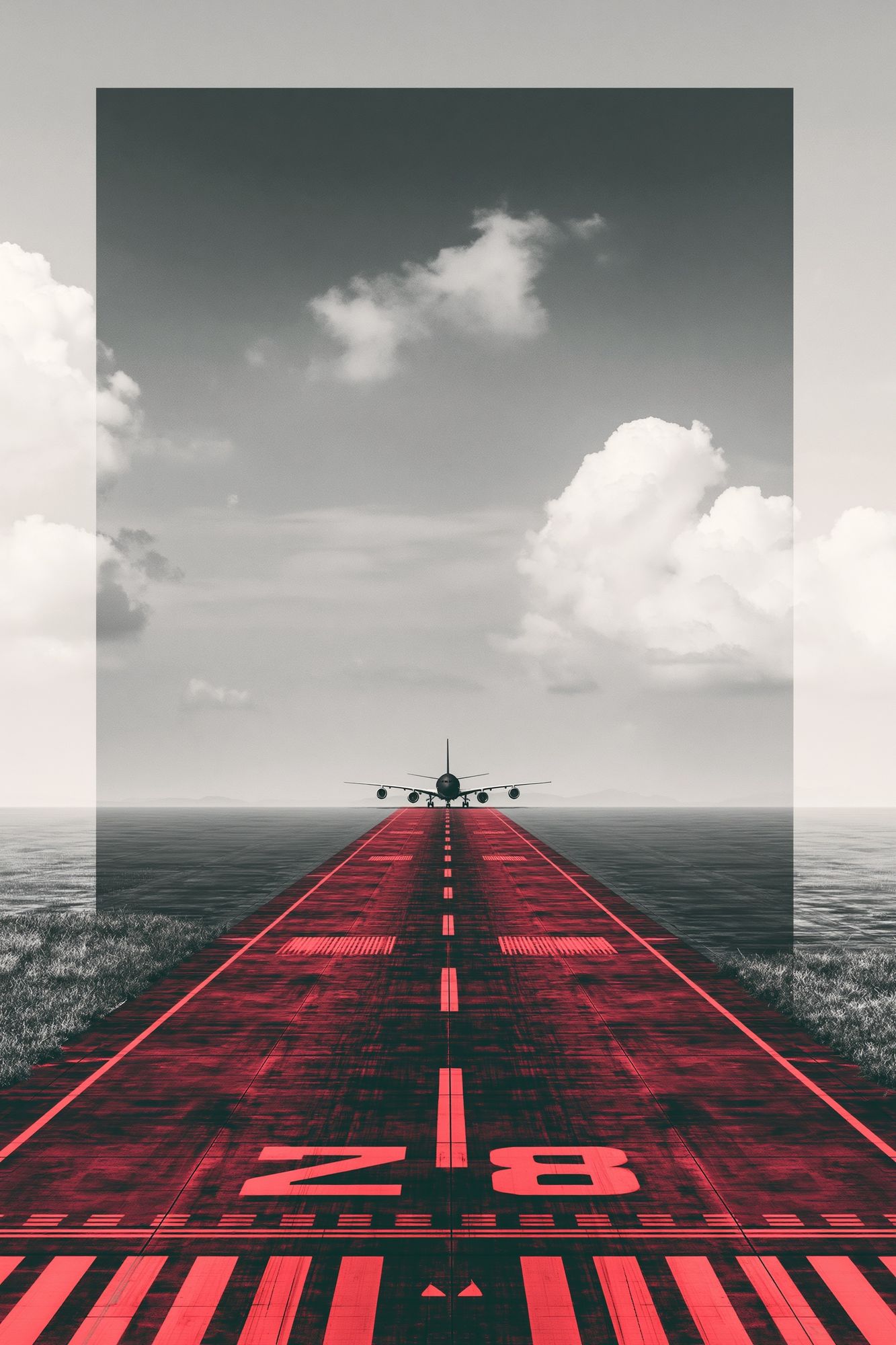 Runway 28 Airplane Photography Poster. poster — photography art