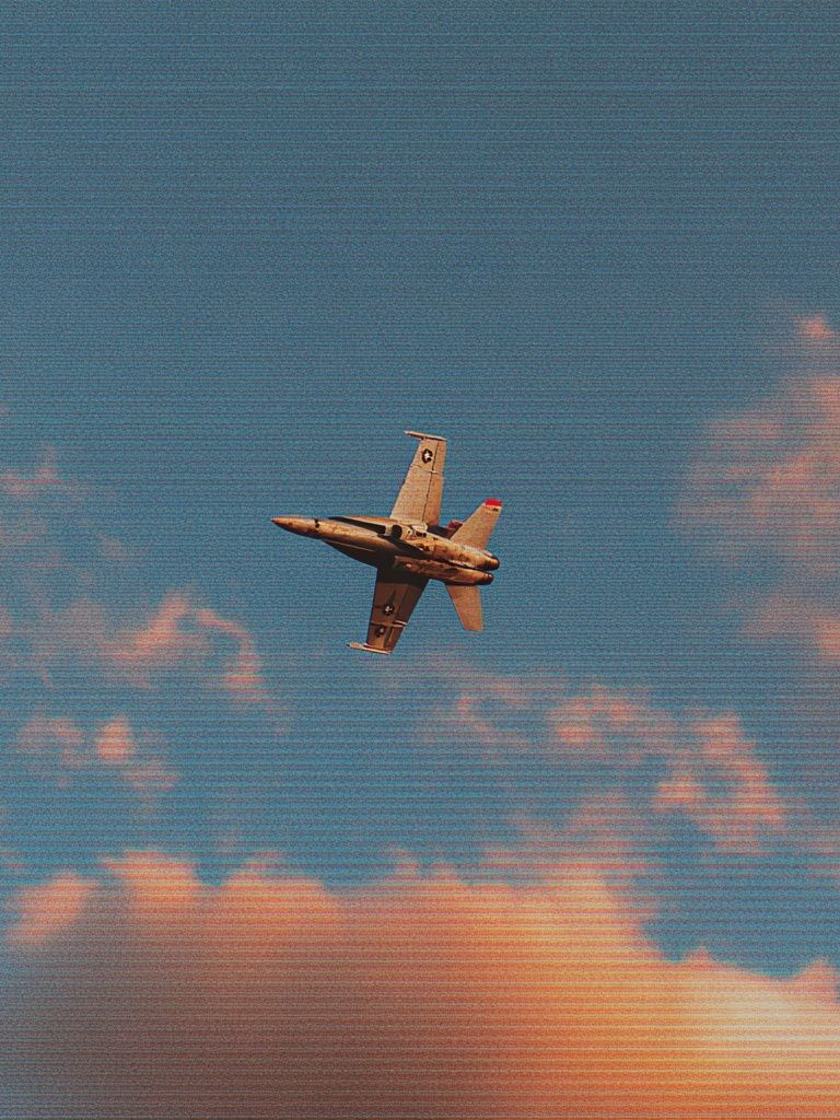 Jet Fighter in Sunset Sky Poster. poster — photography art