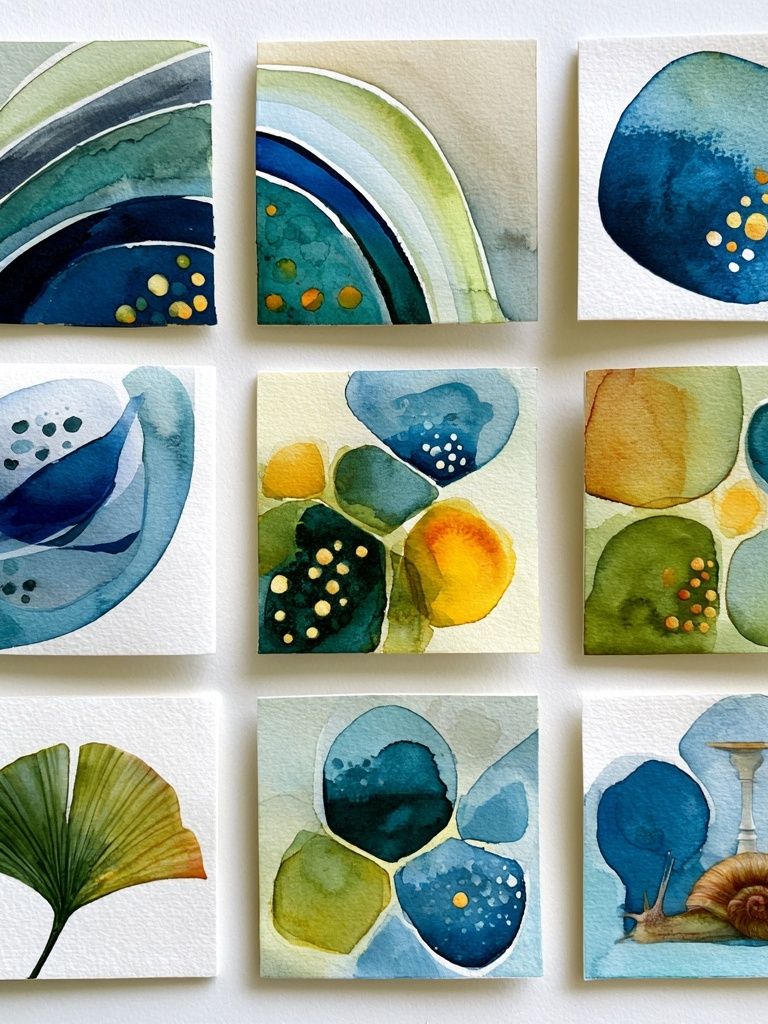 Abstract Watercolor Botanical Print. poster — abstract art