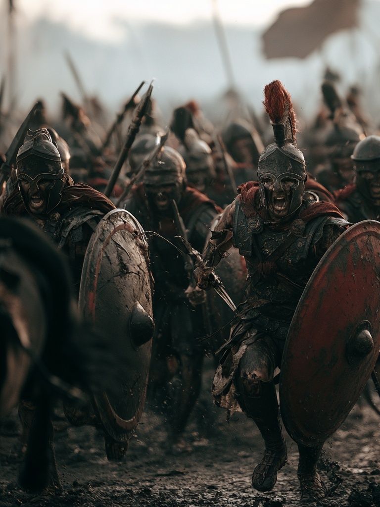 Ancient Warriors Battle Poster. poster detail
