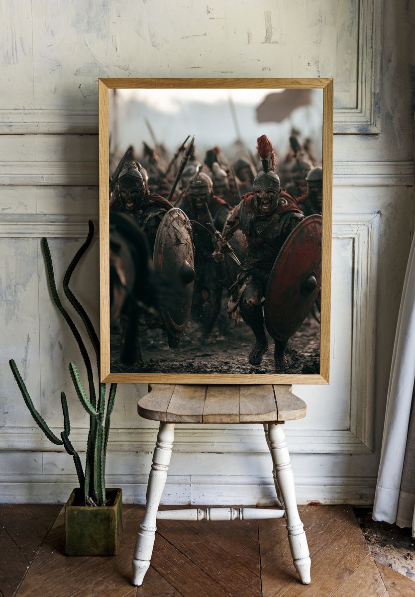 Ancient Warriors Battle Poster. — room view 1