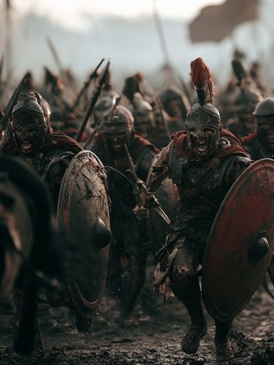Ancient Warriors Battle Poster.