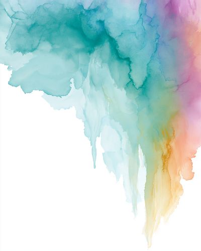 Pastel Watercolor Cloud Abstract Poster. poster