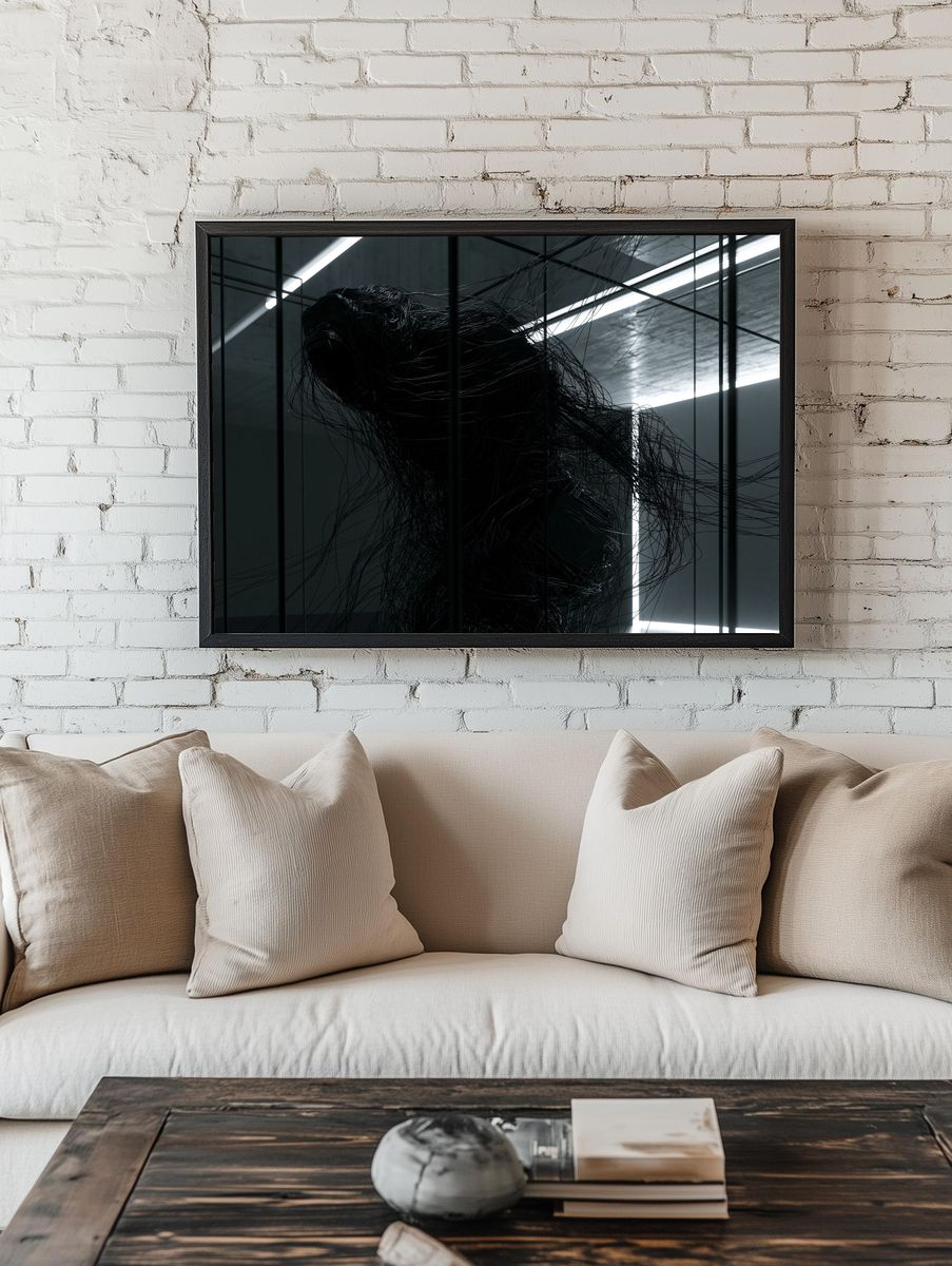 Abstract Wire Figure Poster. room preview