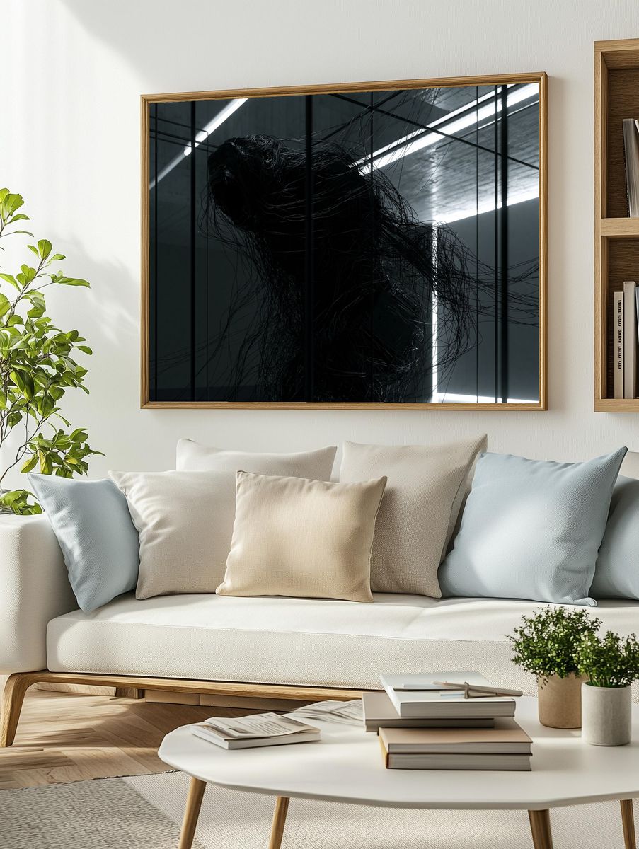 Abstract Wire Figure Poster. — room view 2
