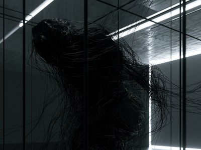 Abstract Wire Figure Poster.